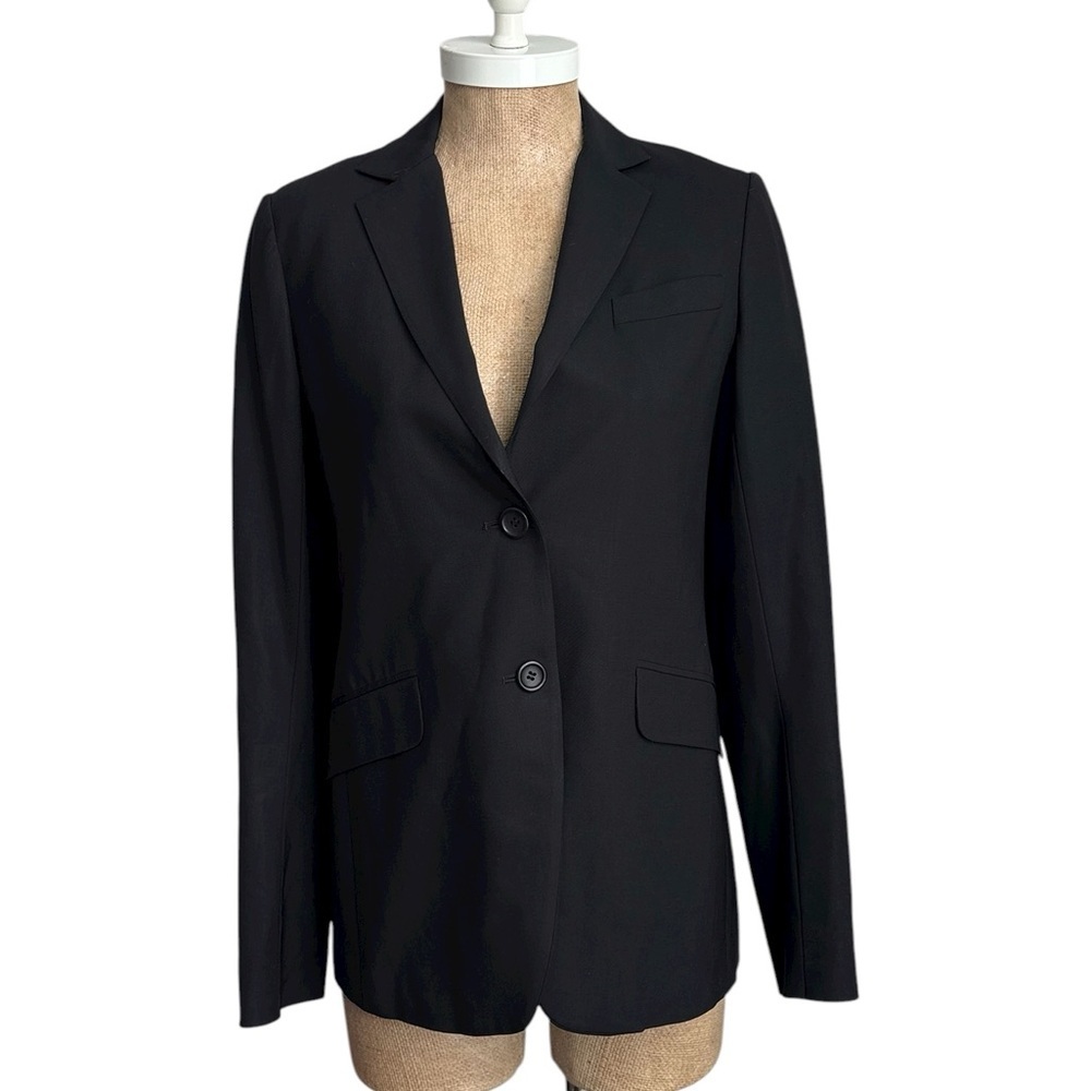 Theory Black Wool Blend Blazer Size 4
